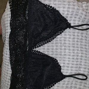 Black lace bralette